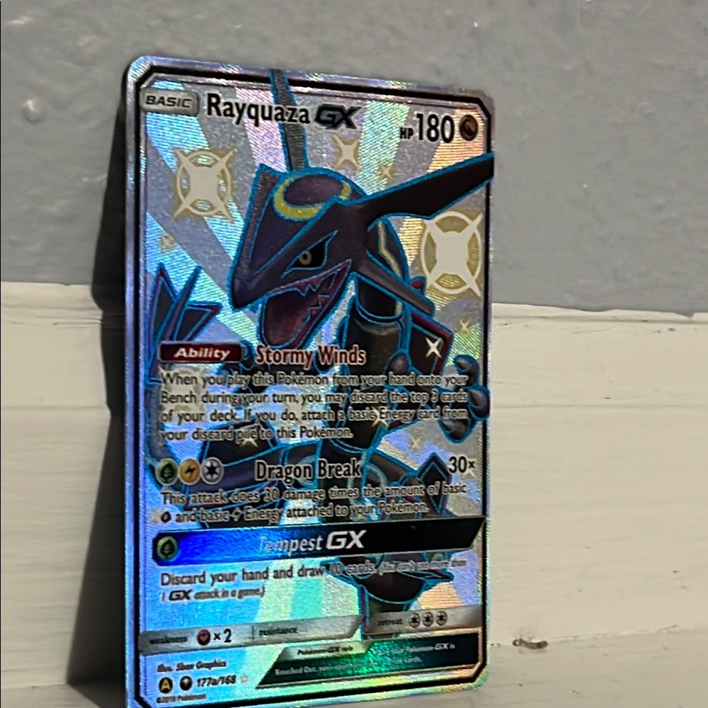 Rayquaza GX Holographic Trading Card